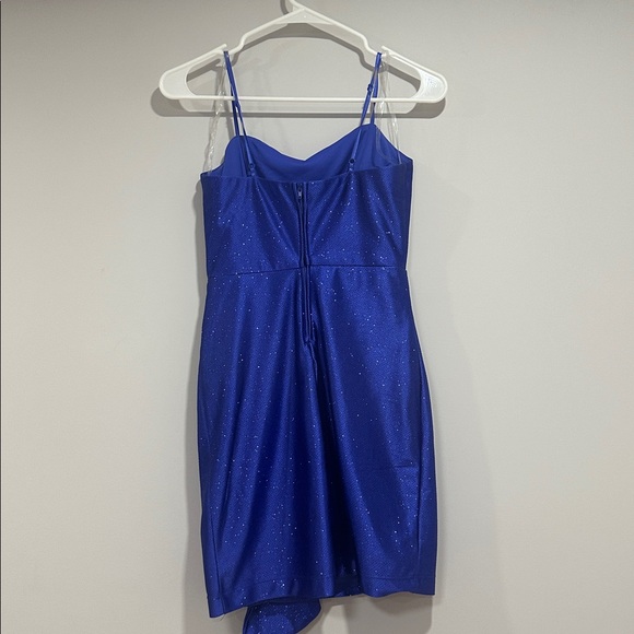 Emerald Sundae Adjustable Strap Sparkly Mini Dress - Picture 3 of 4